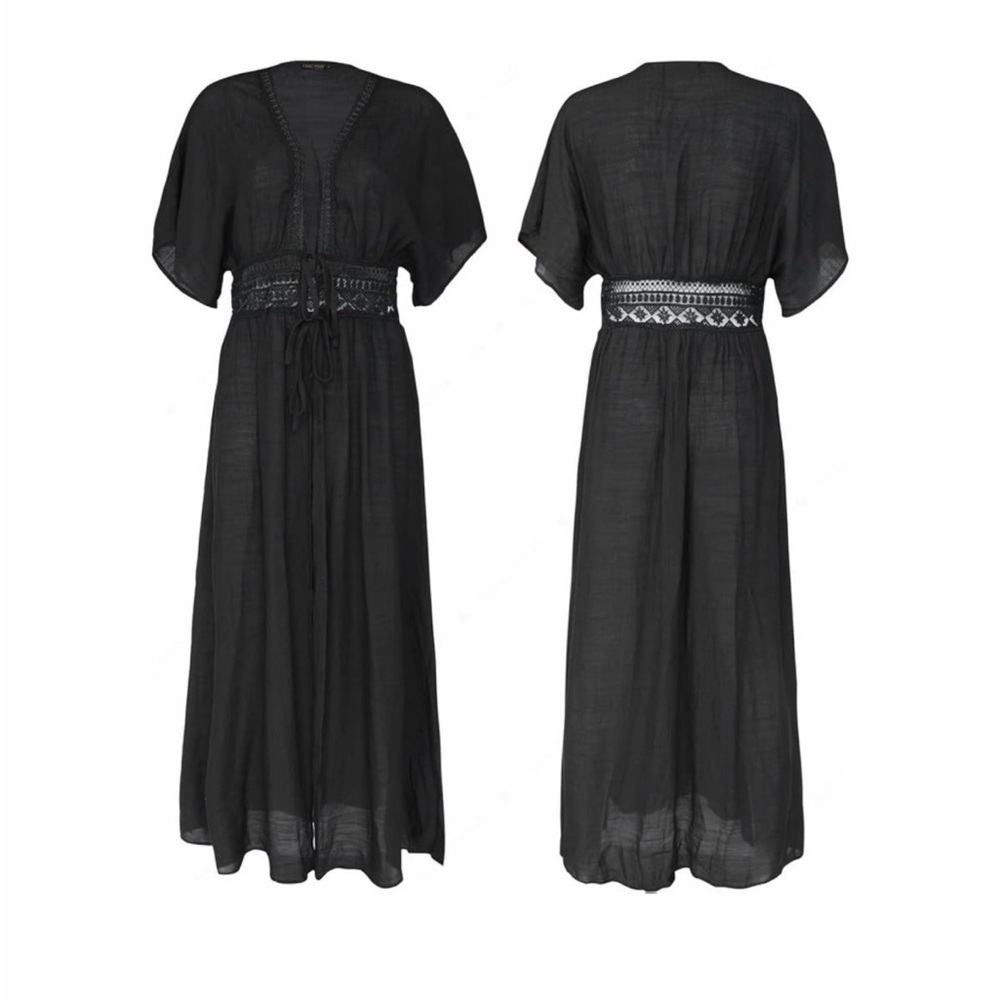 Elegant Black Swim Cover-Up - Picture 2 of 8